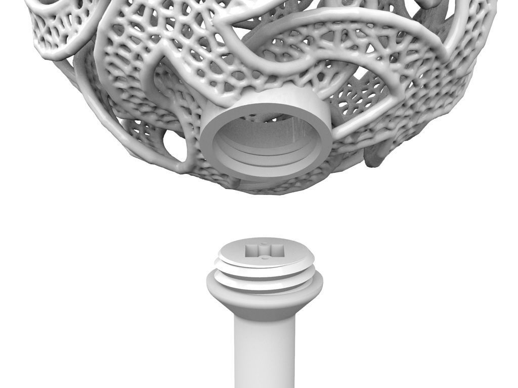 Voronoi Stars Lamp 3D print model_5