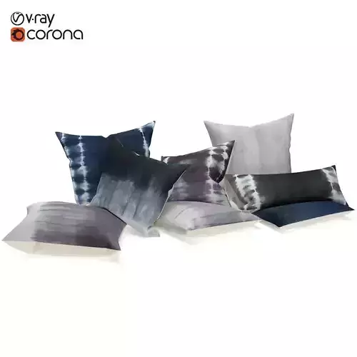 Restoration Hardware Hand-Dyed Shibori Velvet Pillows 