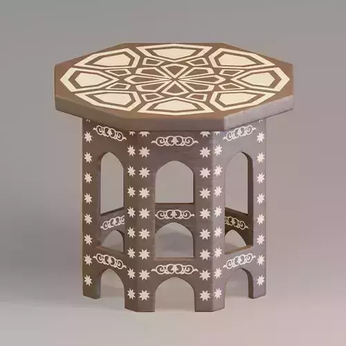 Free Moroccan painted table Free 3D model