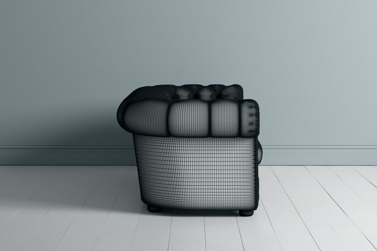 Chesterfield Double and Single Sofa 3D model_22