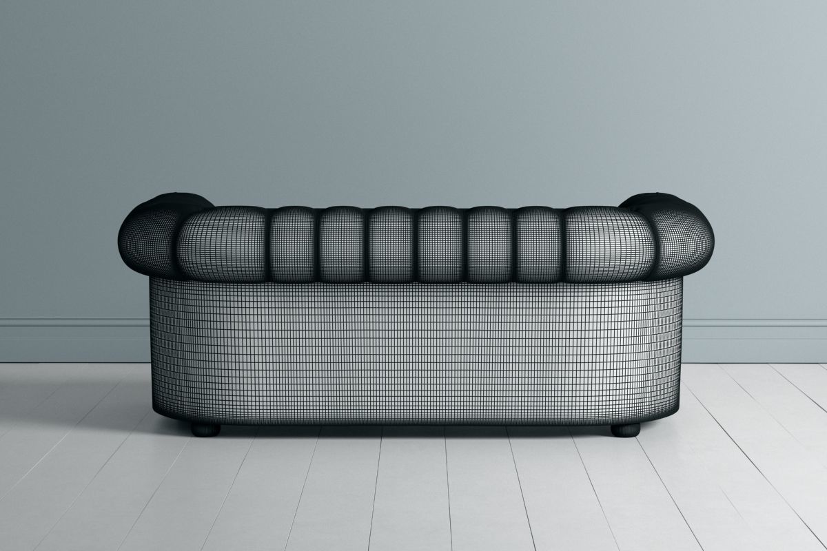 Chesterfield Double and Single Sofa 3D model_24