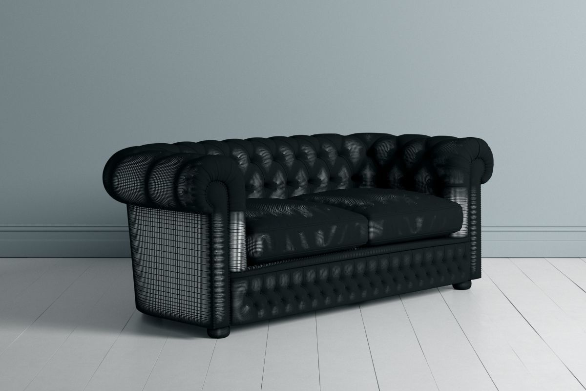 Chesterfield Double and Single Sofa 3D model_21