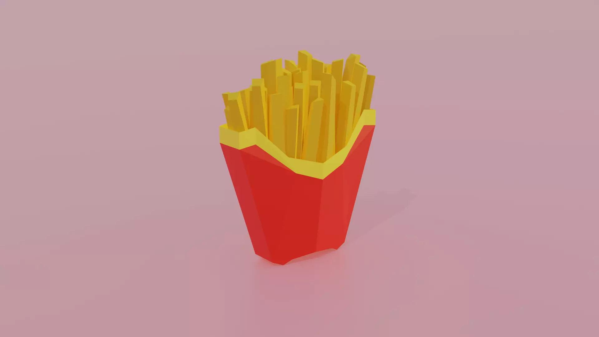 French Fries FastFood Low-poly 3D model