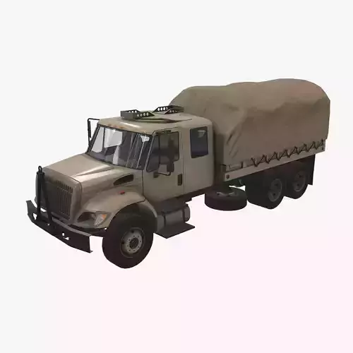 Military Truck Beige Low-poly 3D model Military Truck Beige Low-poly 3D model