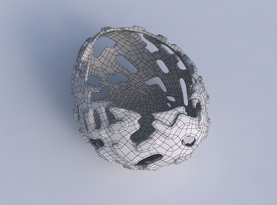 Bowl compressed 2 with smooth cuts and bulges   3D print model_6