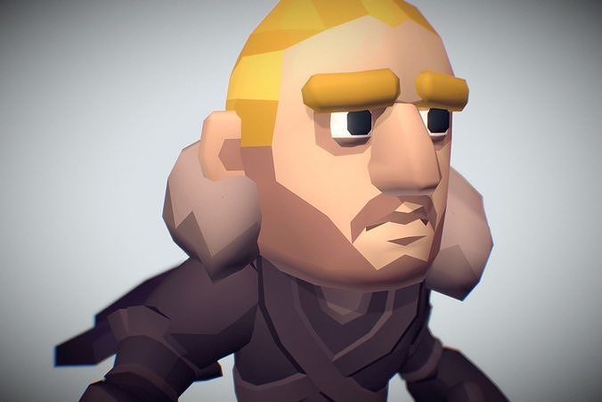 Nordic Warrior Raydal - Proto Series Low-poly 3D model