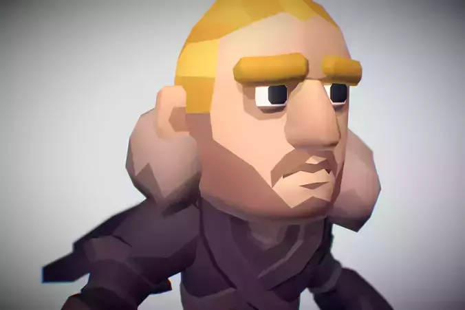 Nordic Warrior Raydal - Proto Series Low-poly 3D model