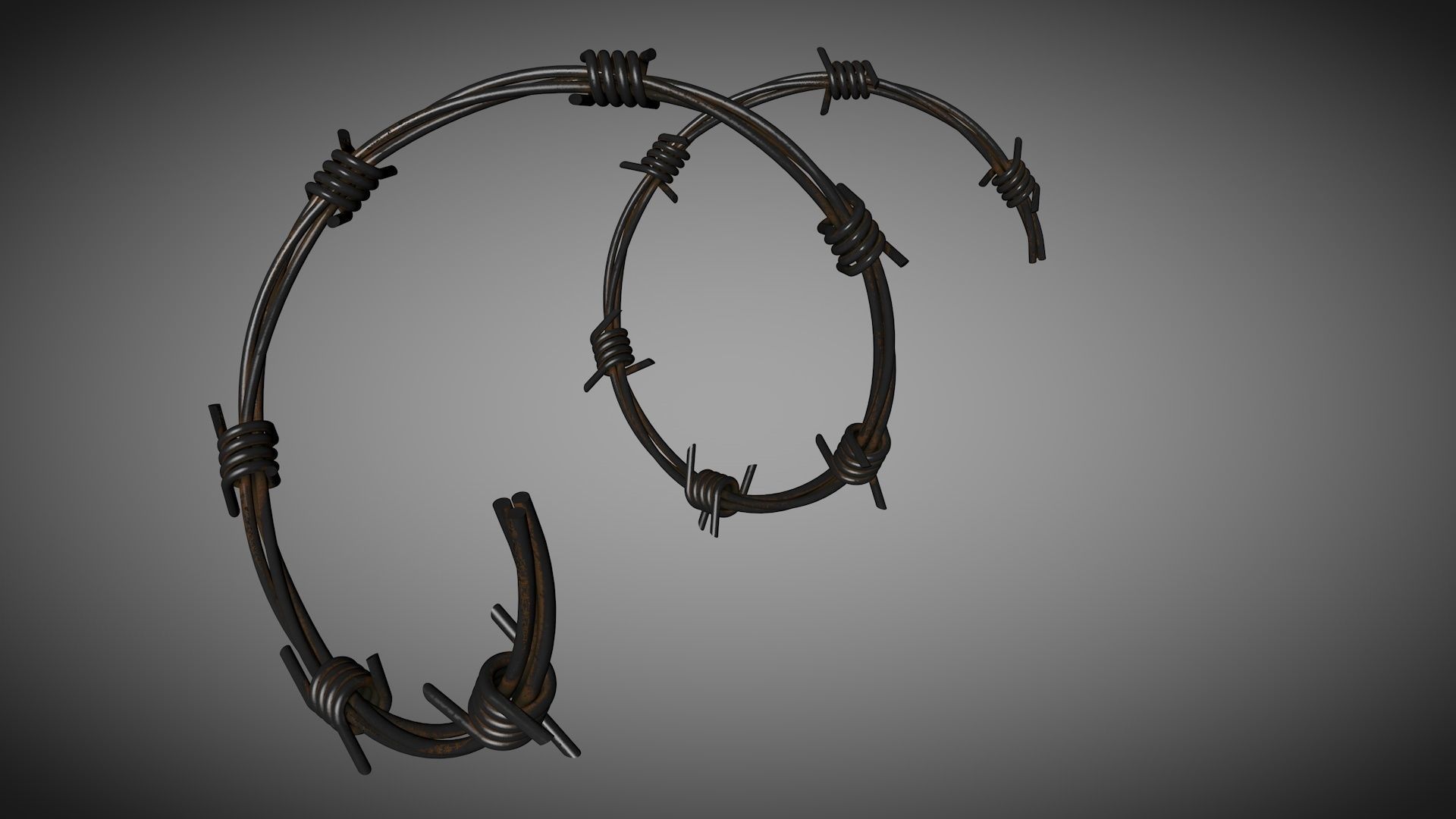 Rusty Wire and Metallic Wire 3D model_1