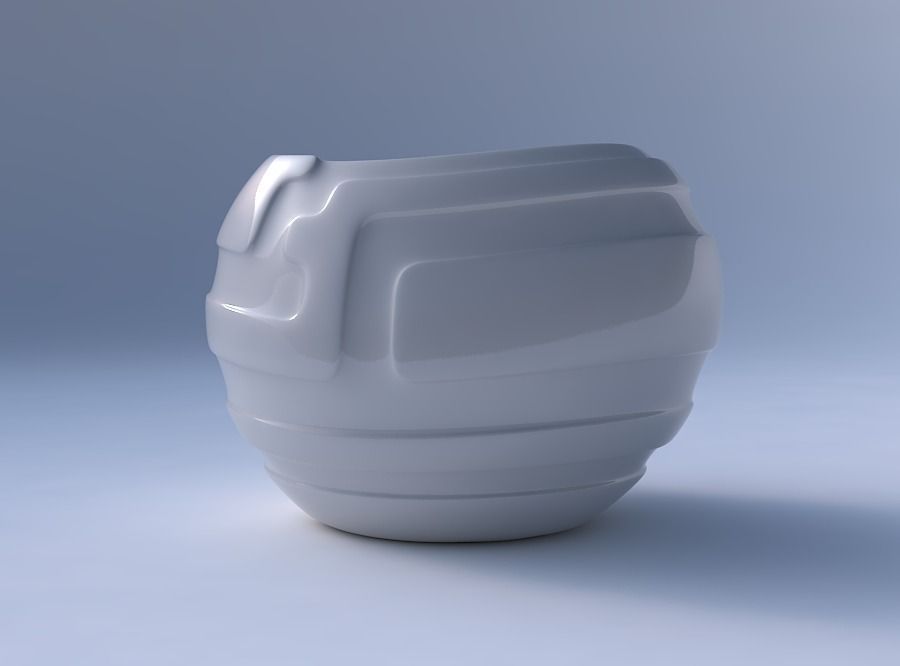 Bowl compressed 2 with smooth ribbons 3D print model_4