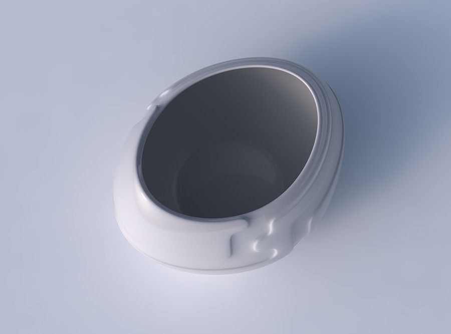 Bowl compressed 2 with smooth ribbons 3D print model_2