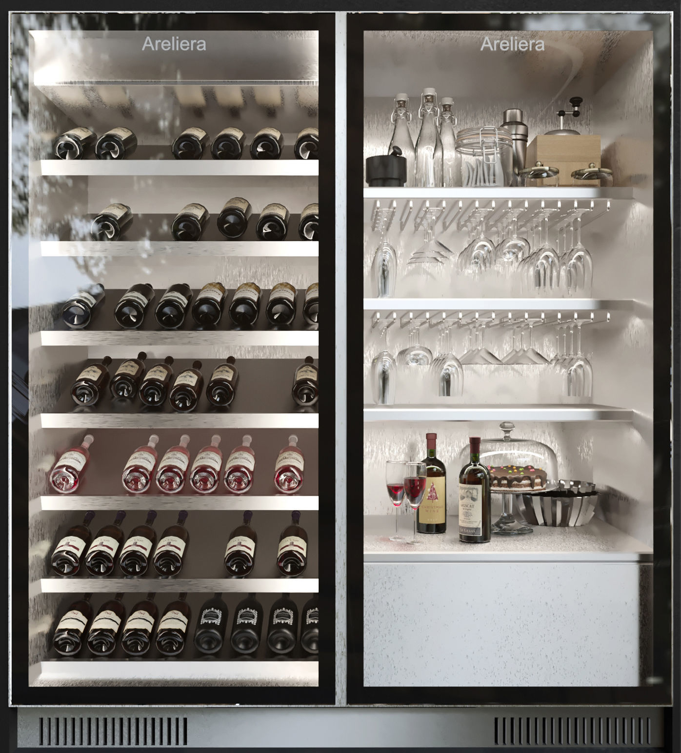 Wine cooler 3D model_2