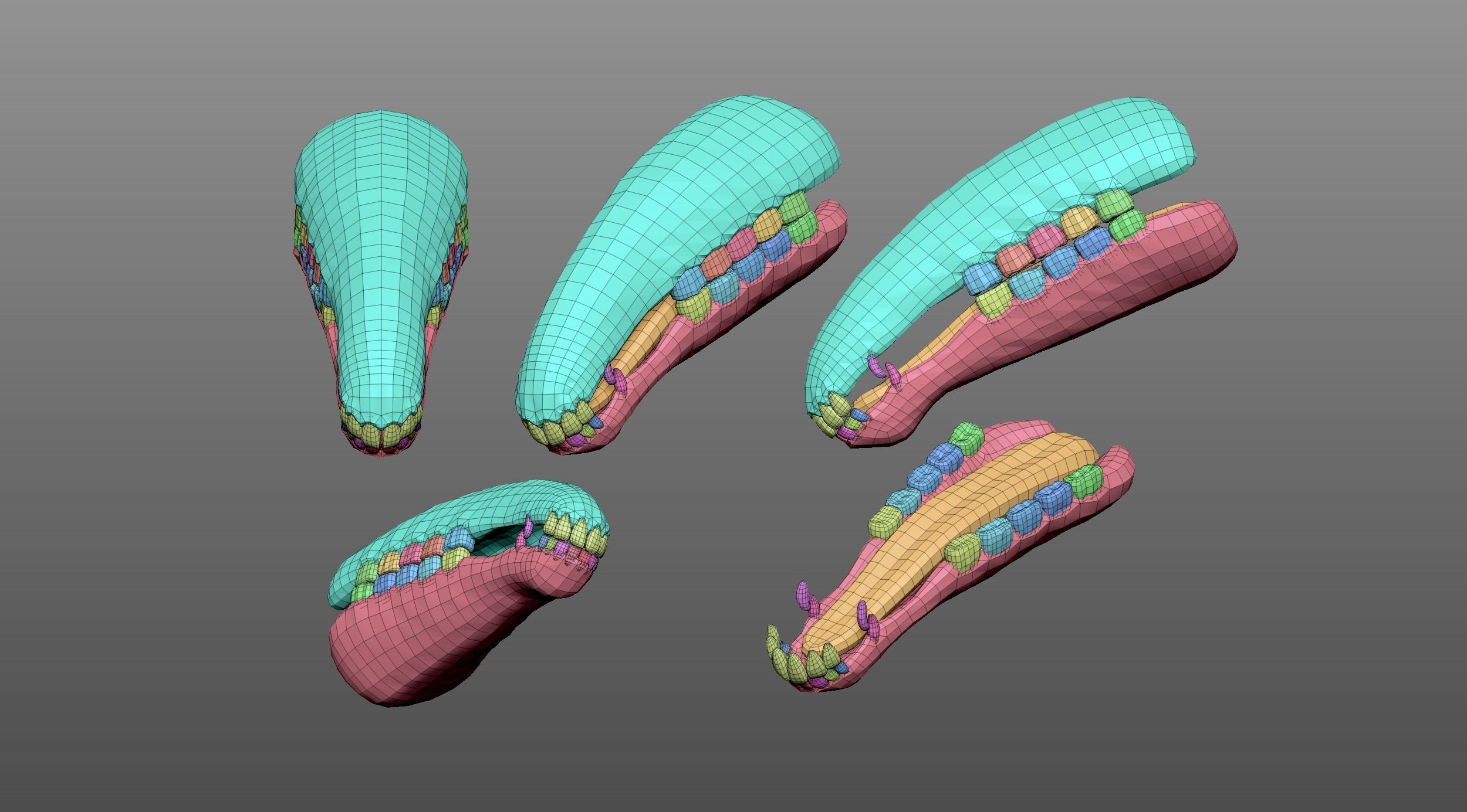 Realistic Horse Basemesh with LOD s 3D model_26