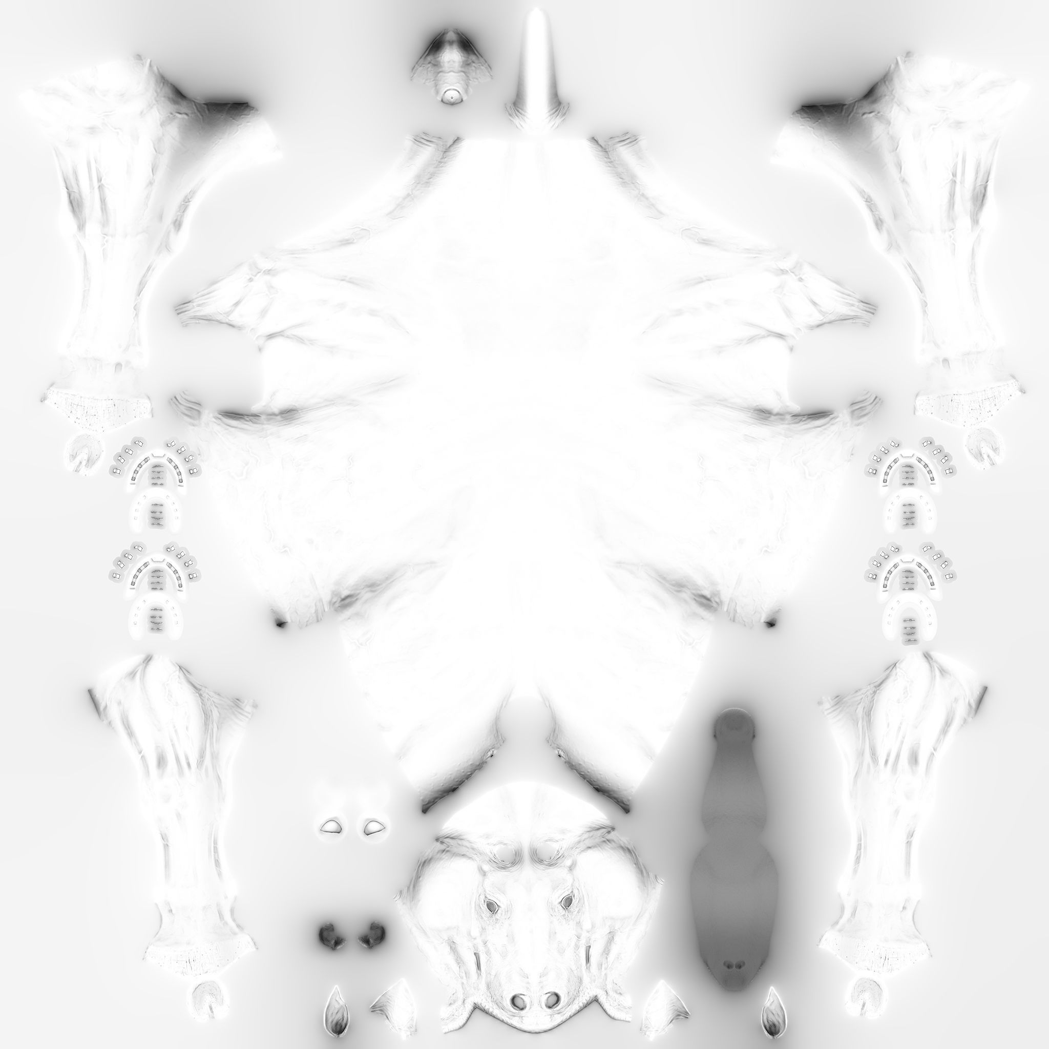 Realistic Horse Basemesh with LOD s 3D model_27