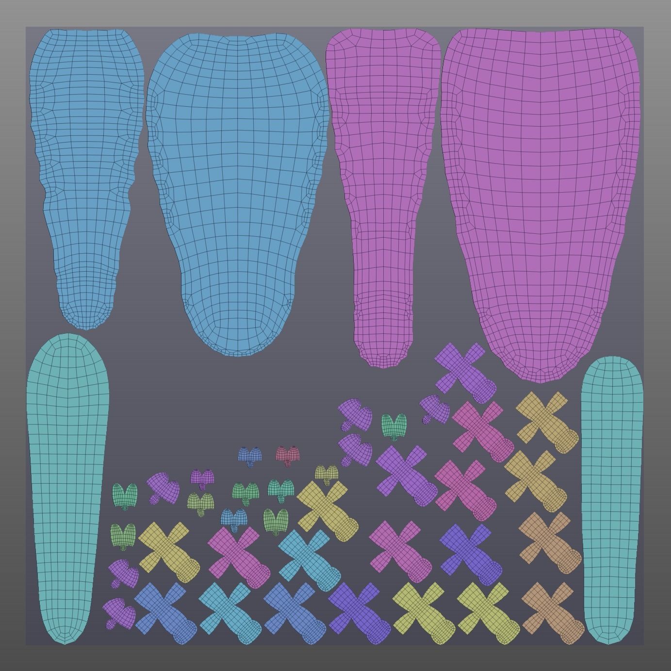 Realistic Horse Basemesh with LOD s 3D model_25