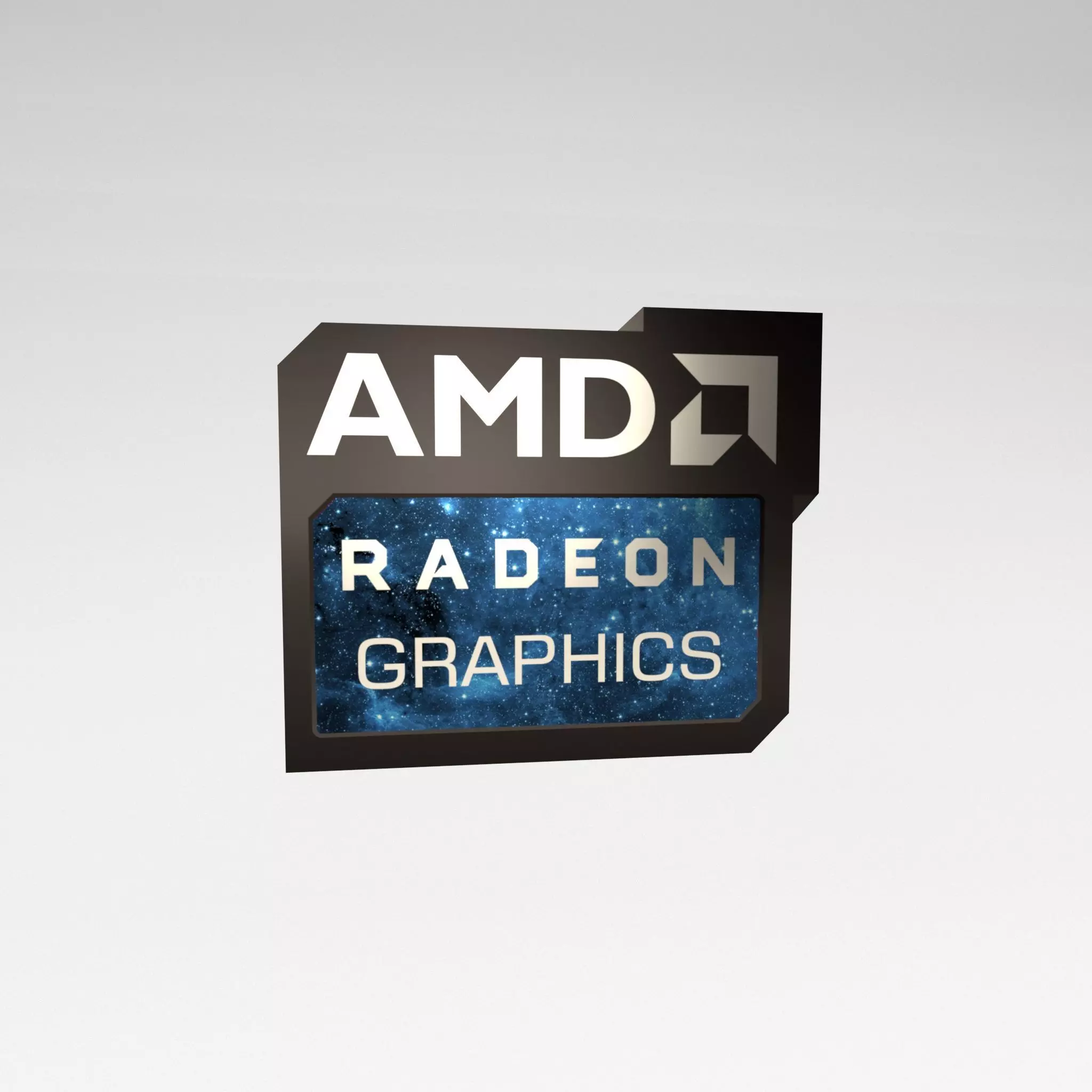 AMD Display Card Tag v1 004 Low-poly 3D model