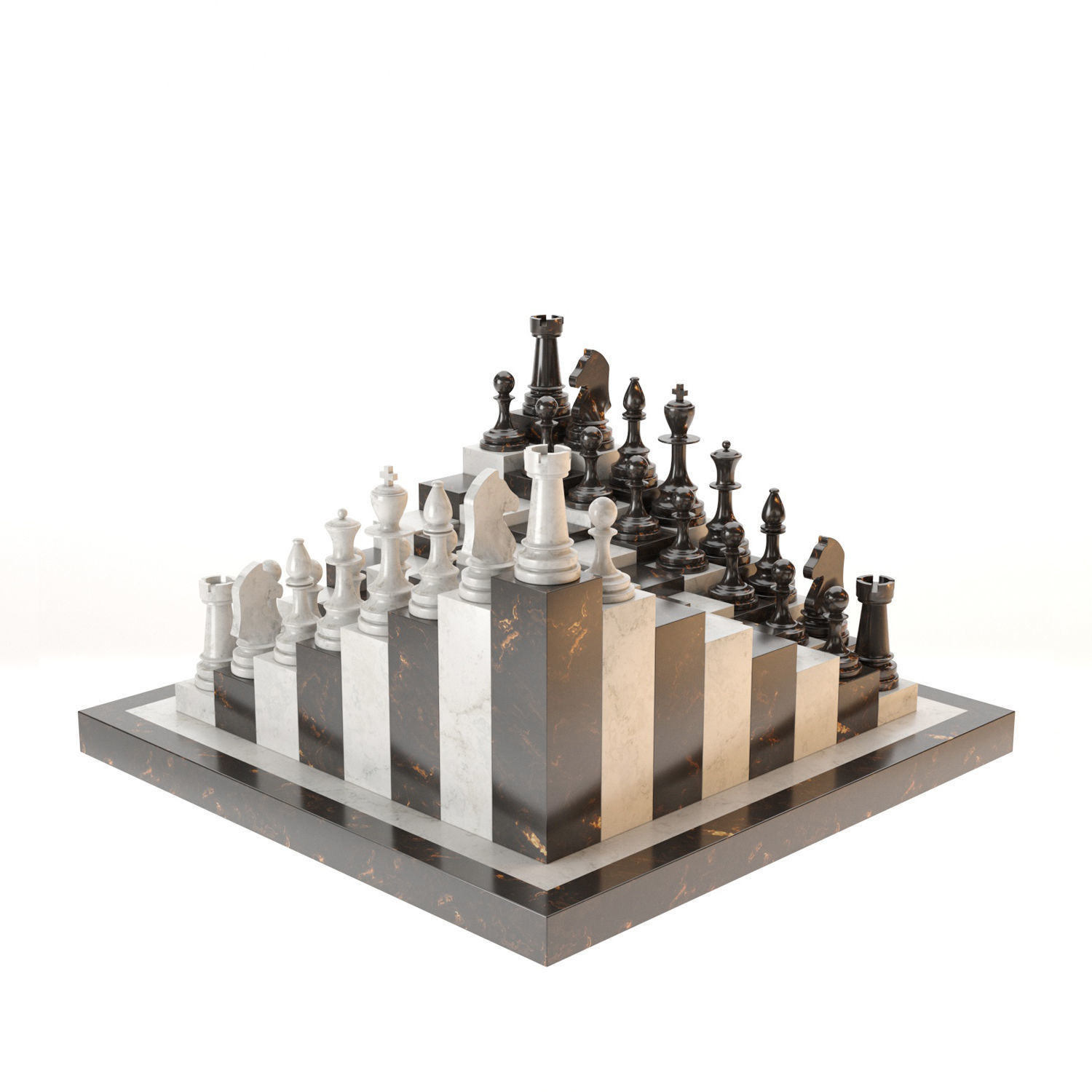 3D Chess board 3D model_1