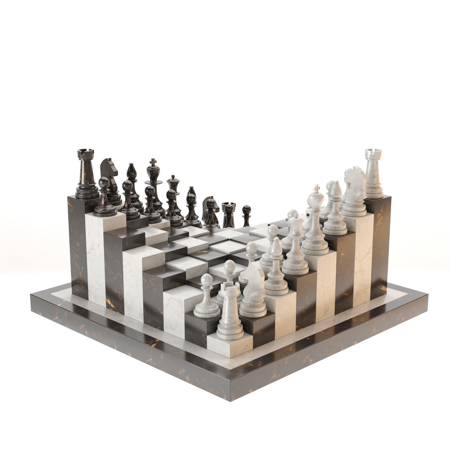 3D Chess board 3D model_2