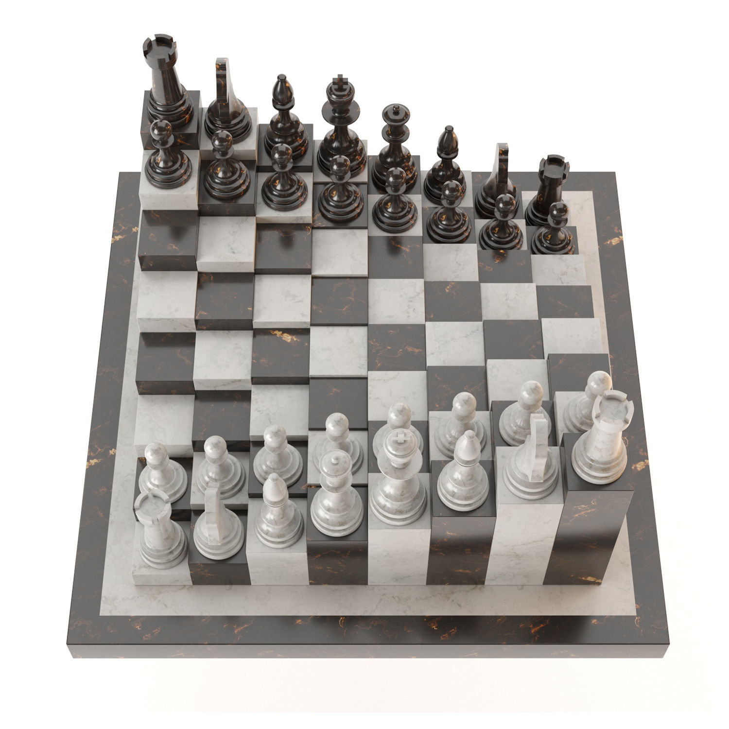 3D Chess board 3D model_3
