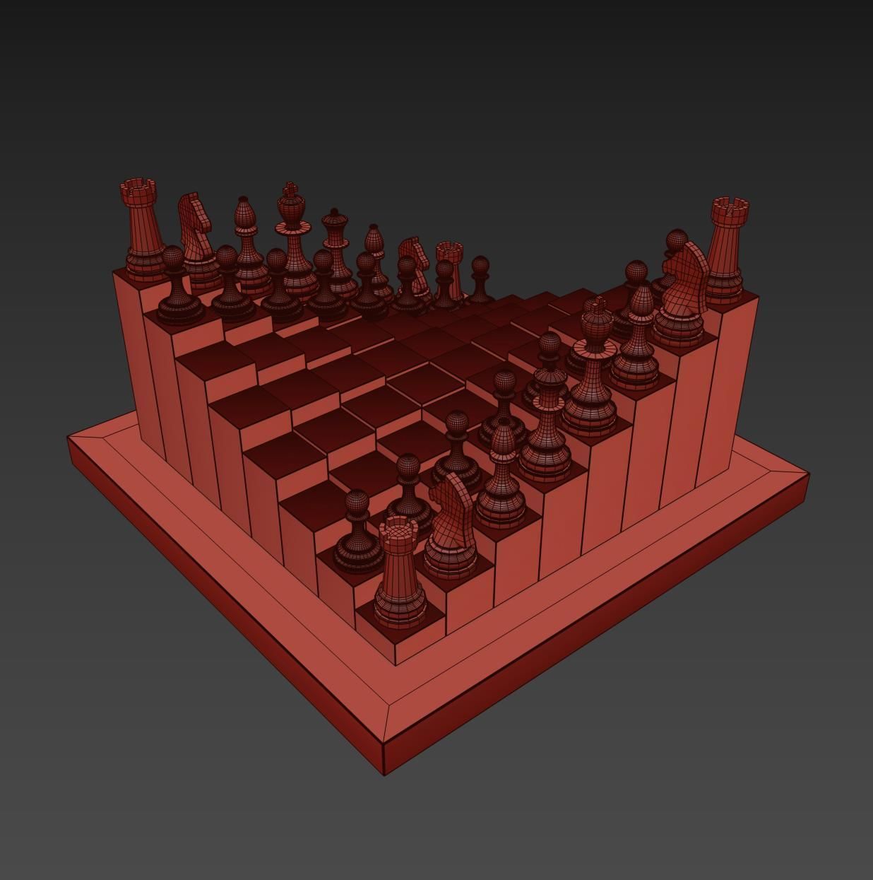 3D Chess board 3D model_7