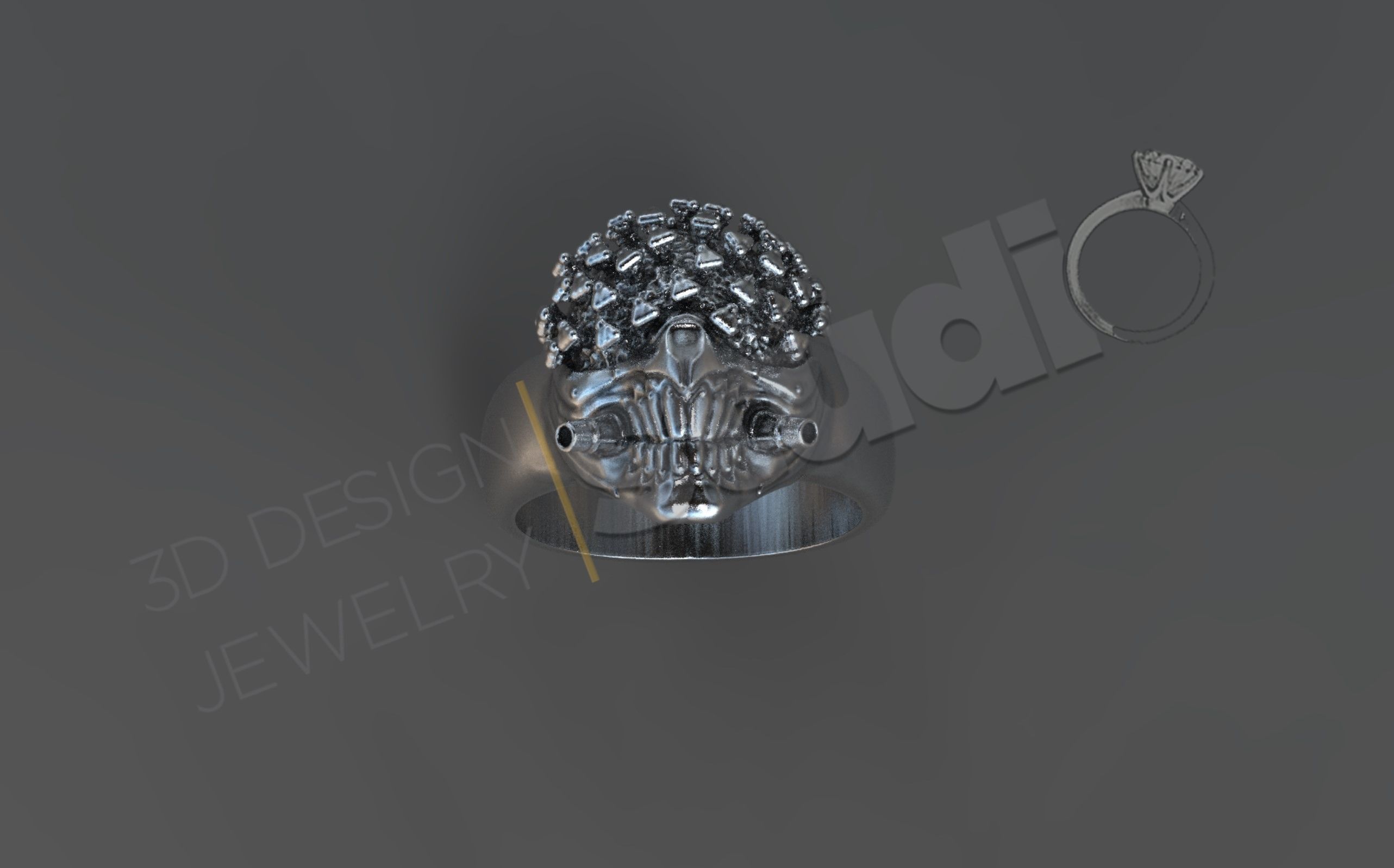 Covid-19 virus VS Immortal Joe Mask ring 3d model 3D print model 3D print model_4