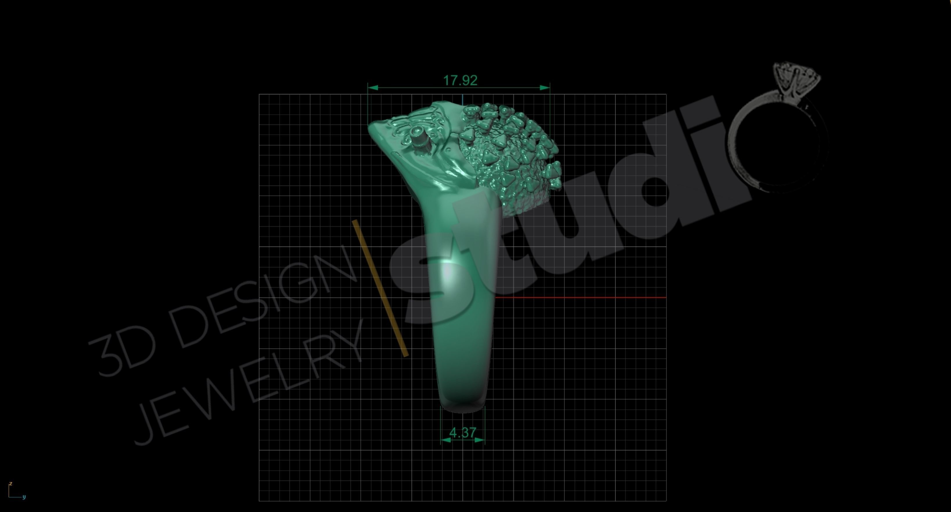 Covid-19 virus VS Immortal Joe Mask ring 3d model 3D print model 3D print model_7