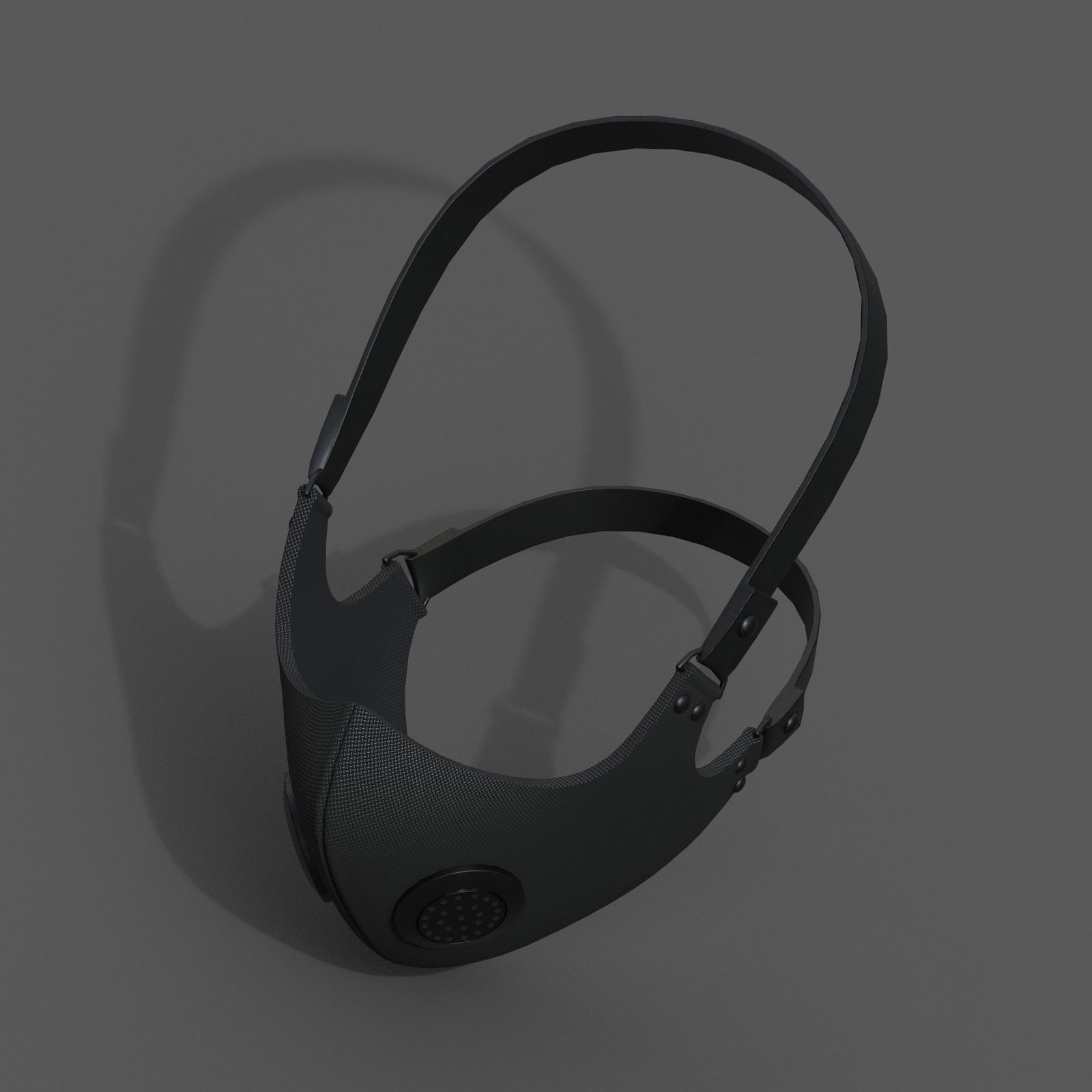 Gas mask protection pollution fantasy scifi military combat  Low-poly 3D model_9