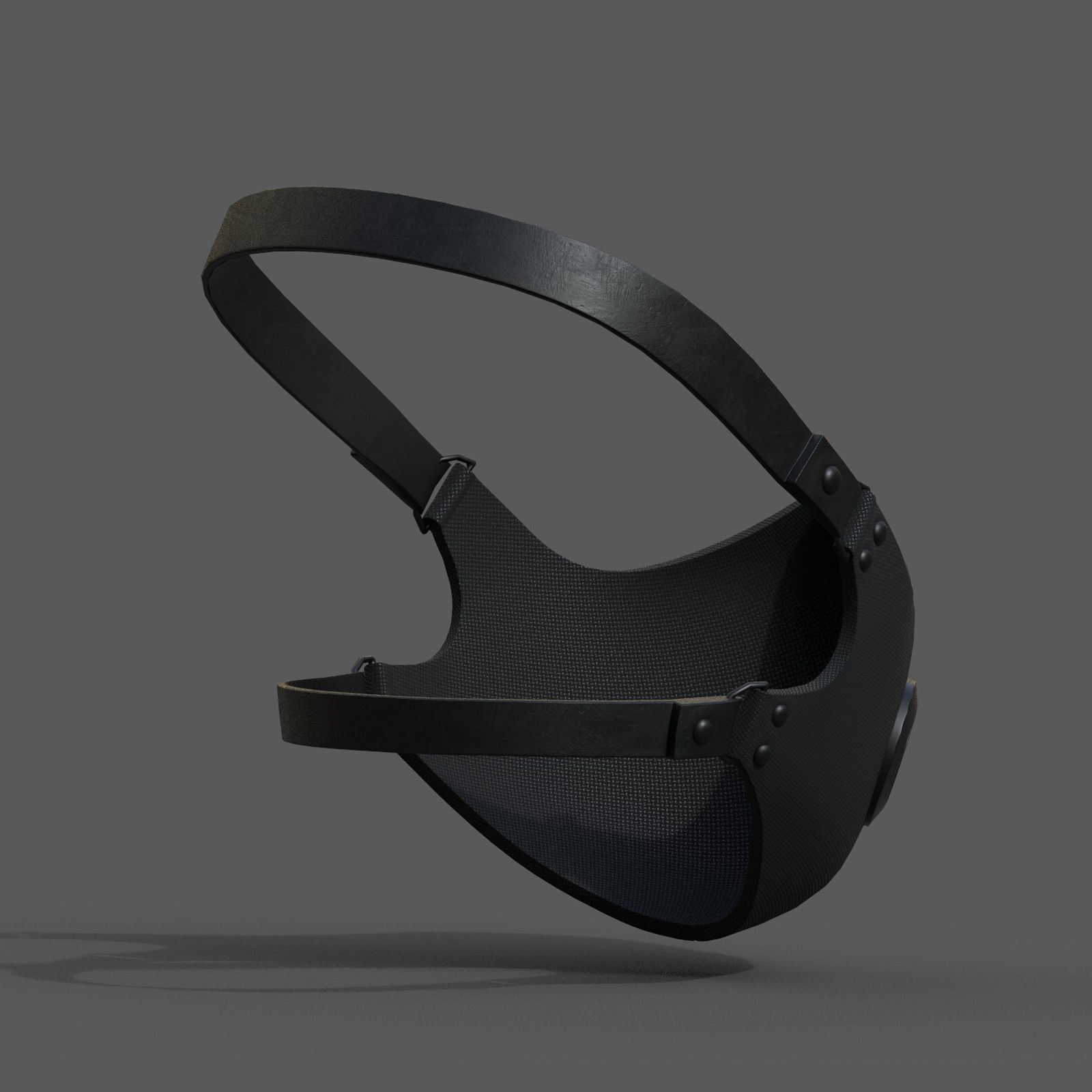 Gas mask protection pollution fantasy scifi military combat  Low-poly 3D model_4