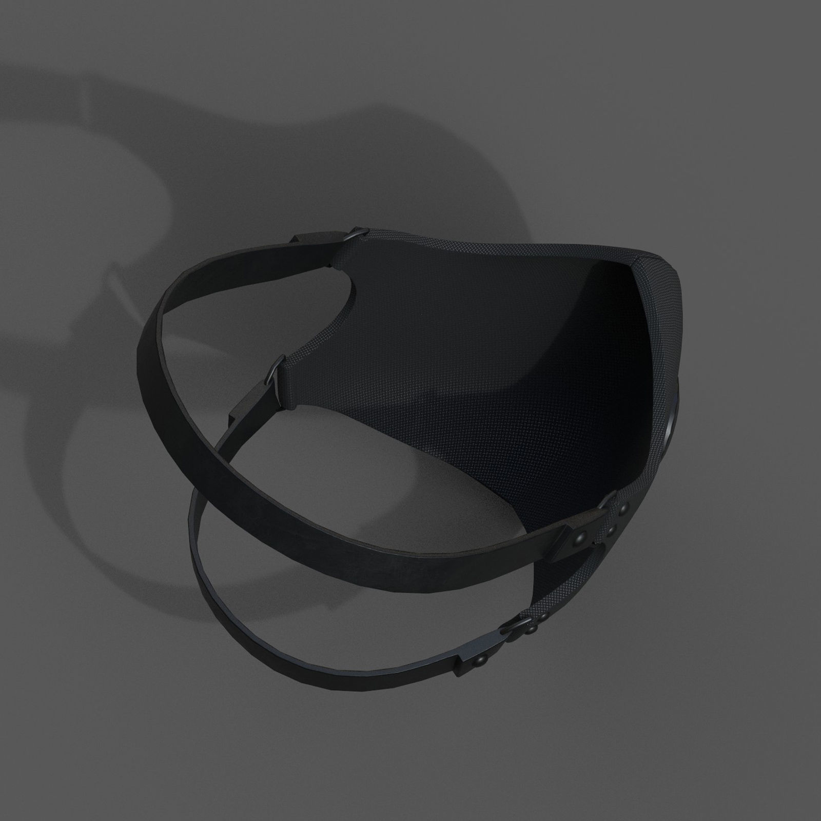 Gas mask protection pollution fantasy scifi military combat  Low-poly 3D model_5