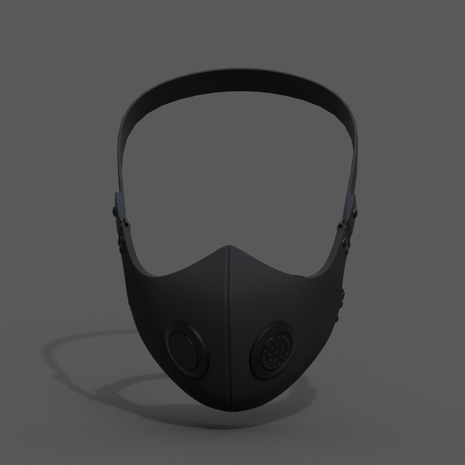 Gas mask protection pollution fantasy scifi military combat  Low-poly 3D model_1