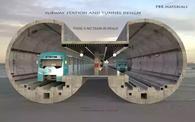  EUROPEAN MODEREN    STATION AND TUNNEL DESIGN 3D model