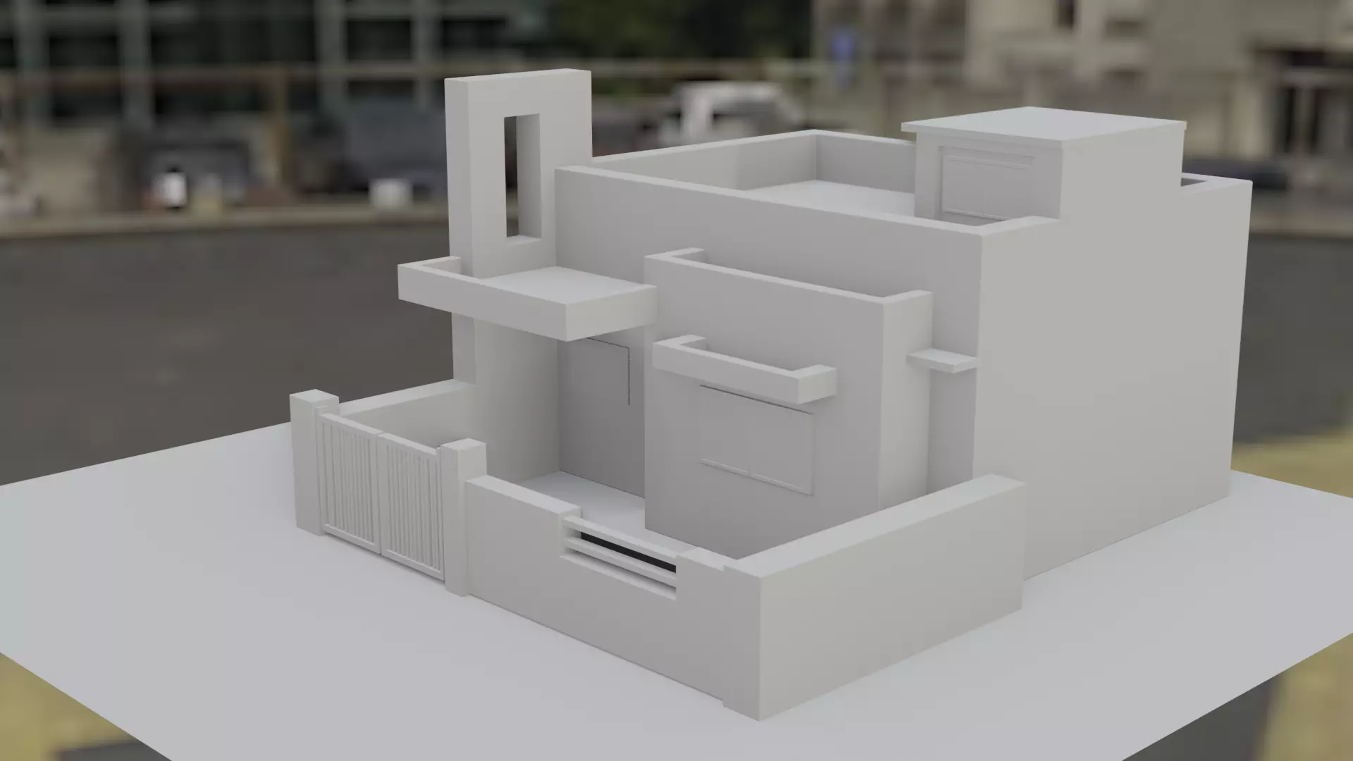 House for quick animations and Games Free 3D model