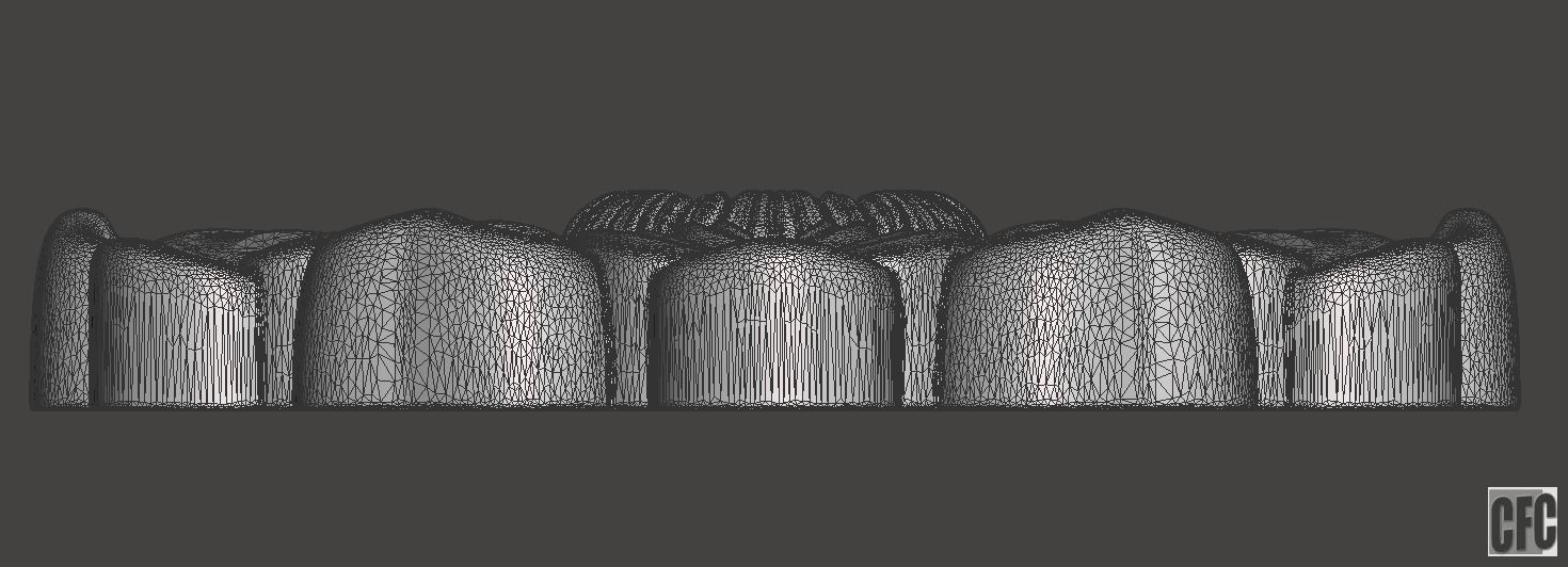 WoodCarving floral detail - 3d model for CNC - FlowerCFC13 3D print model_8