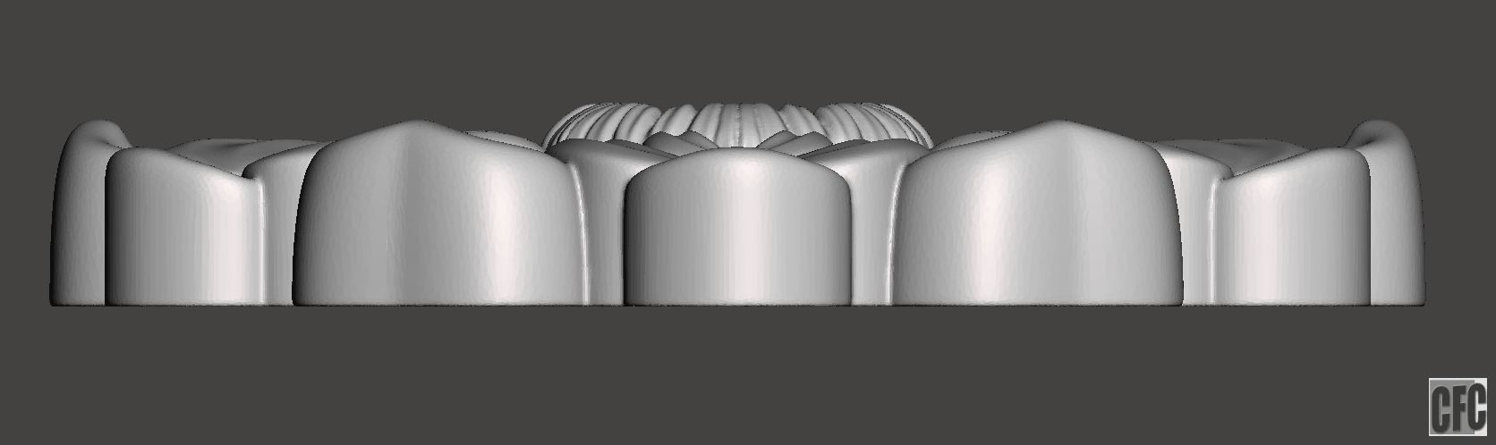 WoodCarving floral detail - 3d model for CNC - FlowerCFC13 3D print model_3