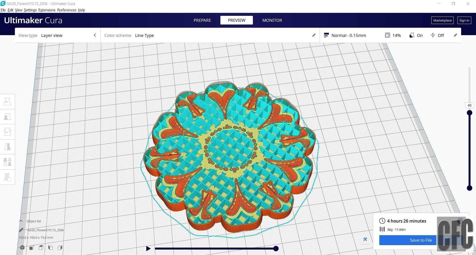 WoodCarving floral detail - 3d model for CNC - FlowerCFC13 3D print model_14