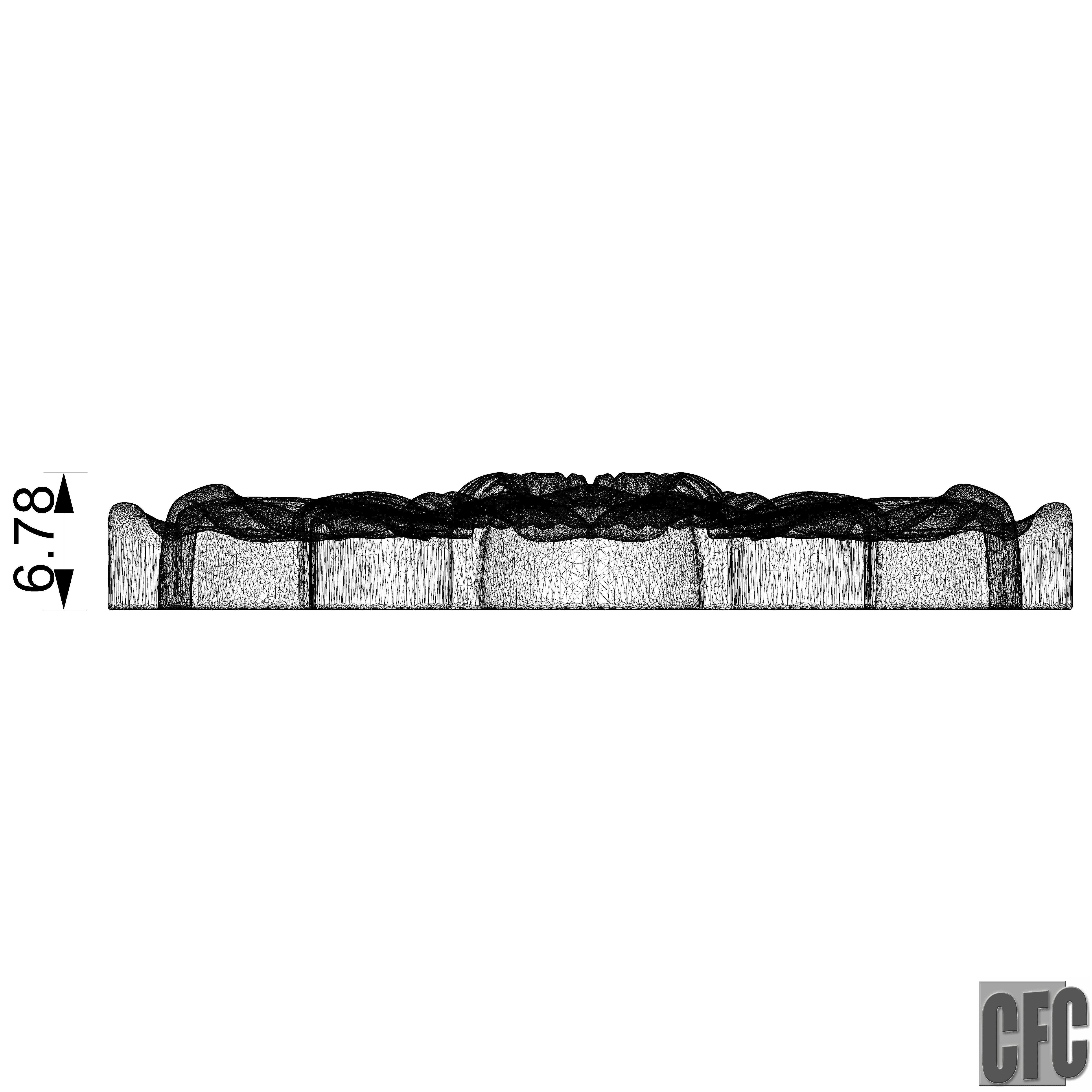 WoodCarving floral detail - 3d model for CNC - FlowerCFC13 3D print model_12