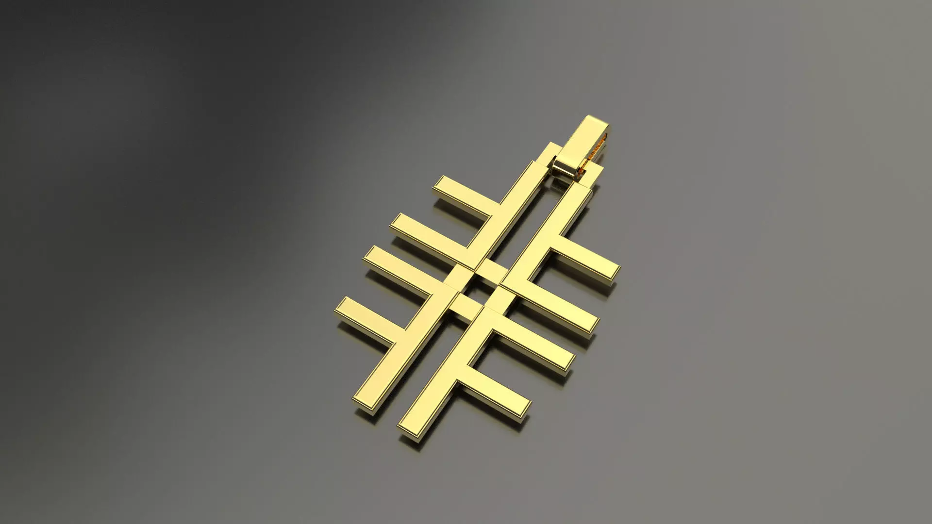 Pinwheel Letter F Necklace 3D print model_0