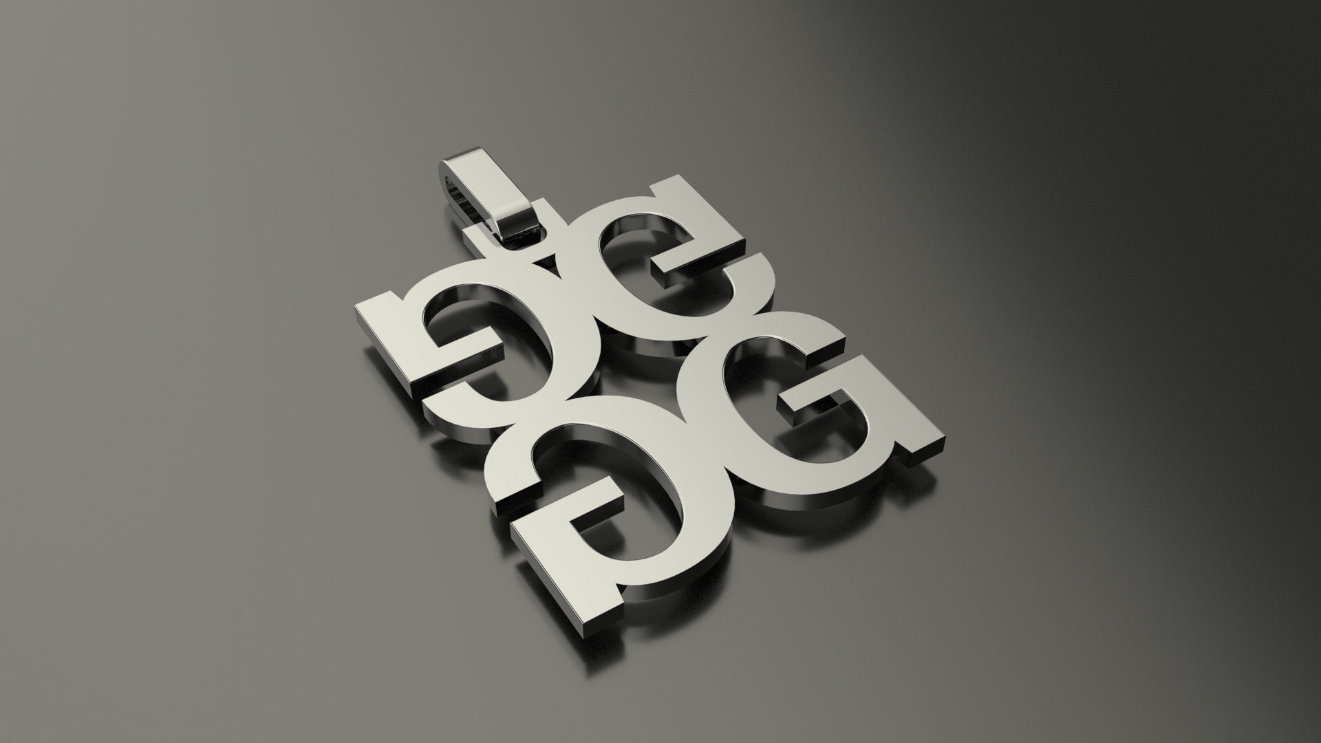 Pinwheel Letter G Necklace 3D print model_1