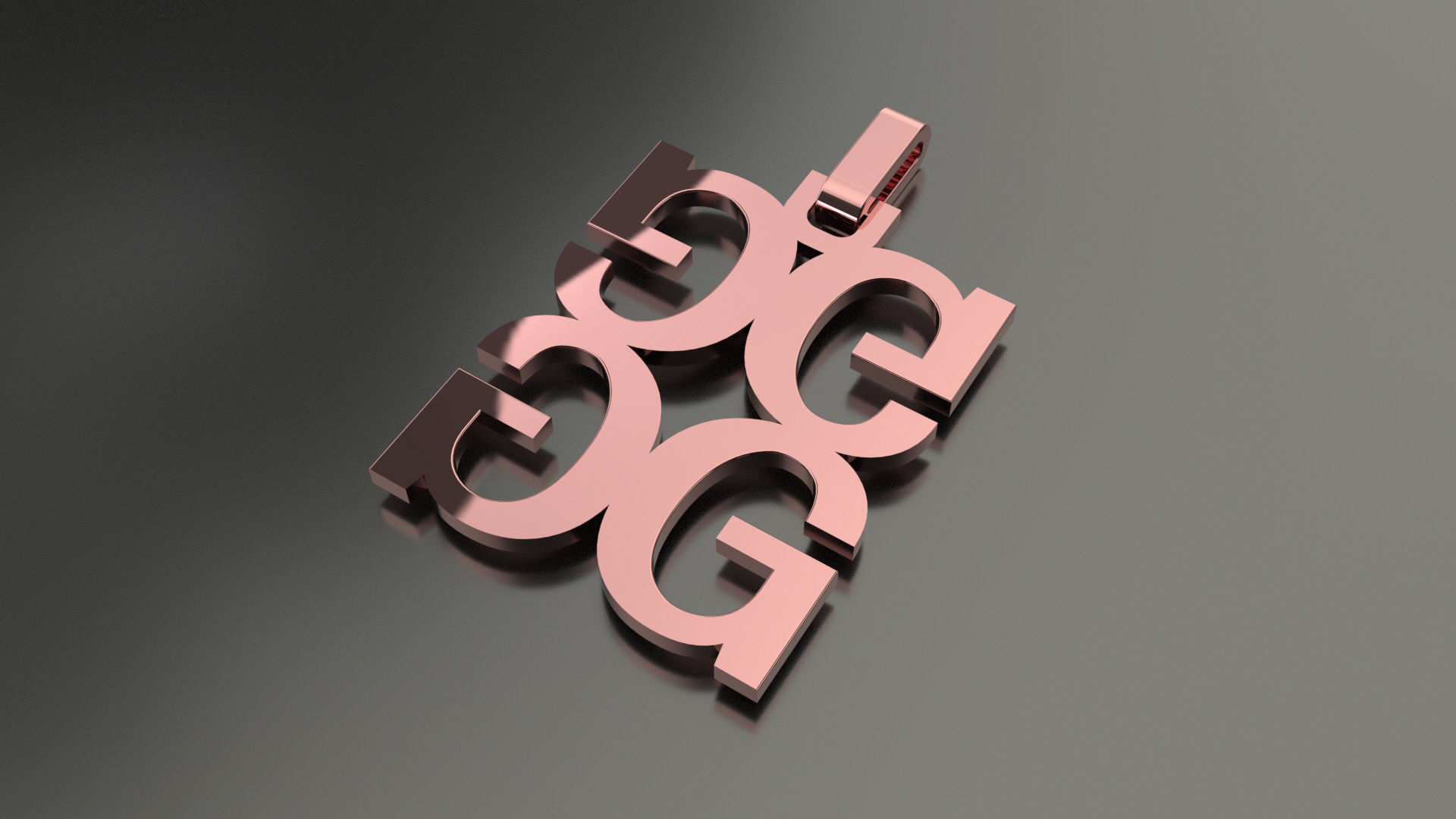 Pinwheel Letter G Necklace 3D print model_2