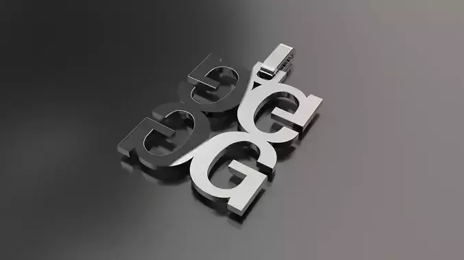Pinwheel Letter G Necklace 3D print model