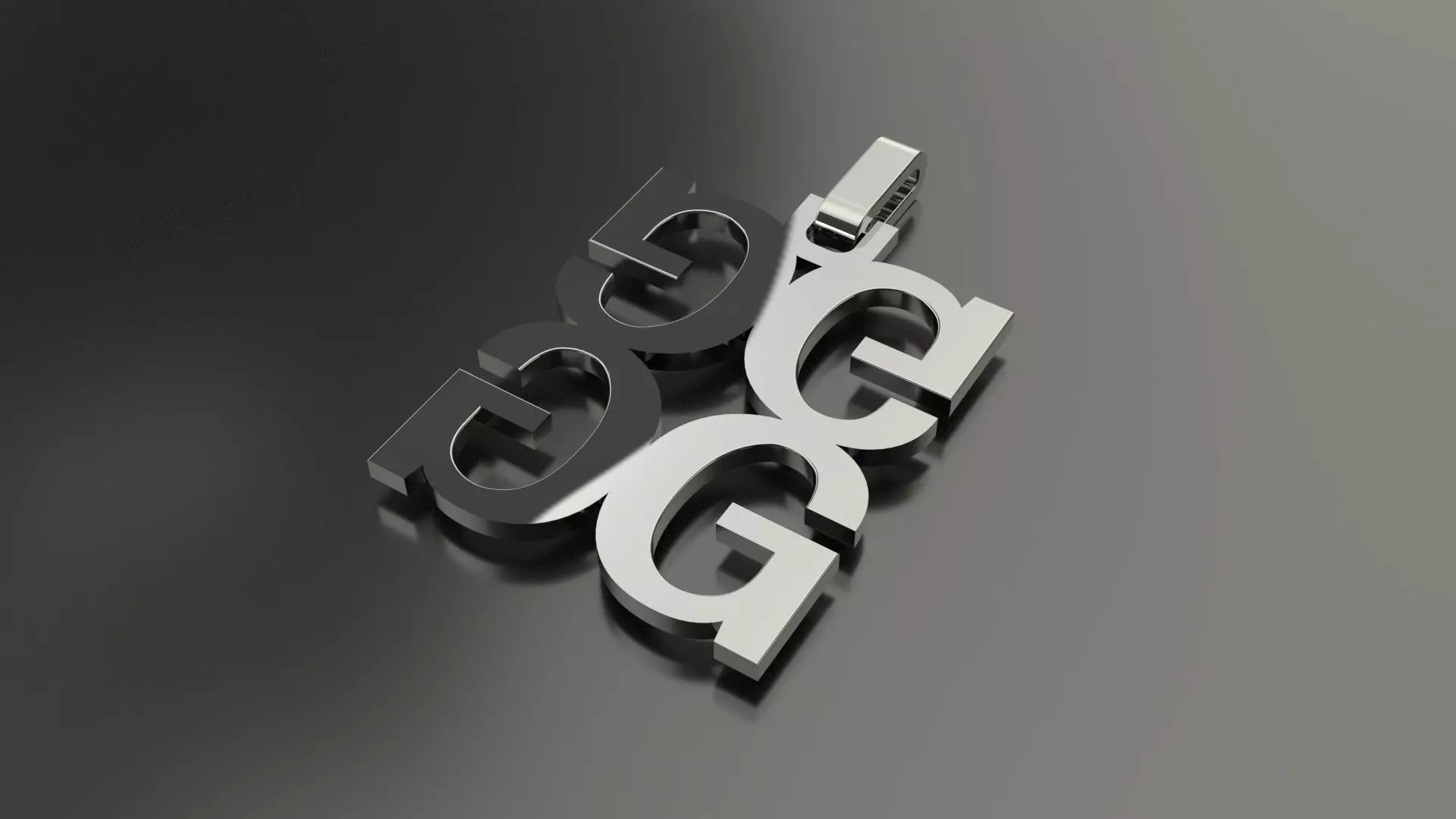Pinwheel Letter G Necklace 3D print model_0