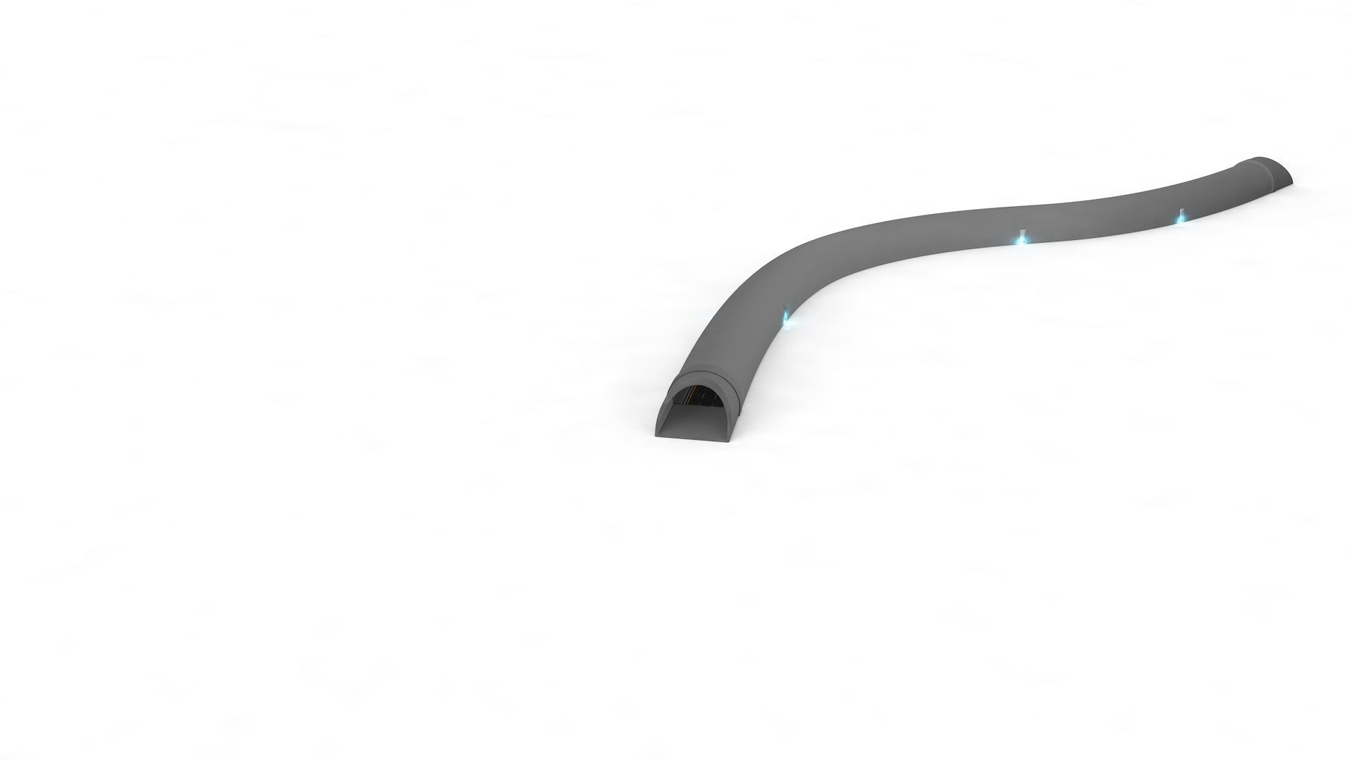 Highway Tunnel Adjustable and Rigged 3D model_25