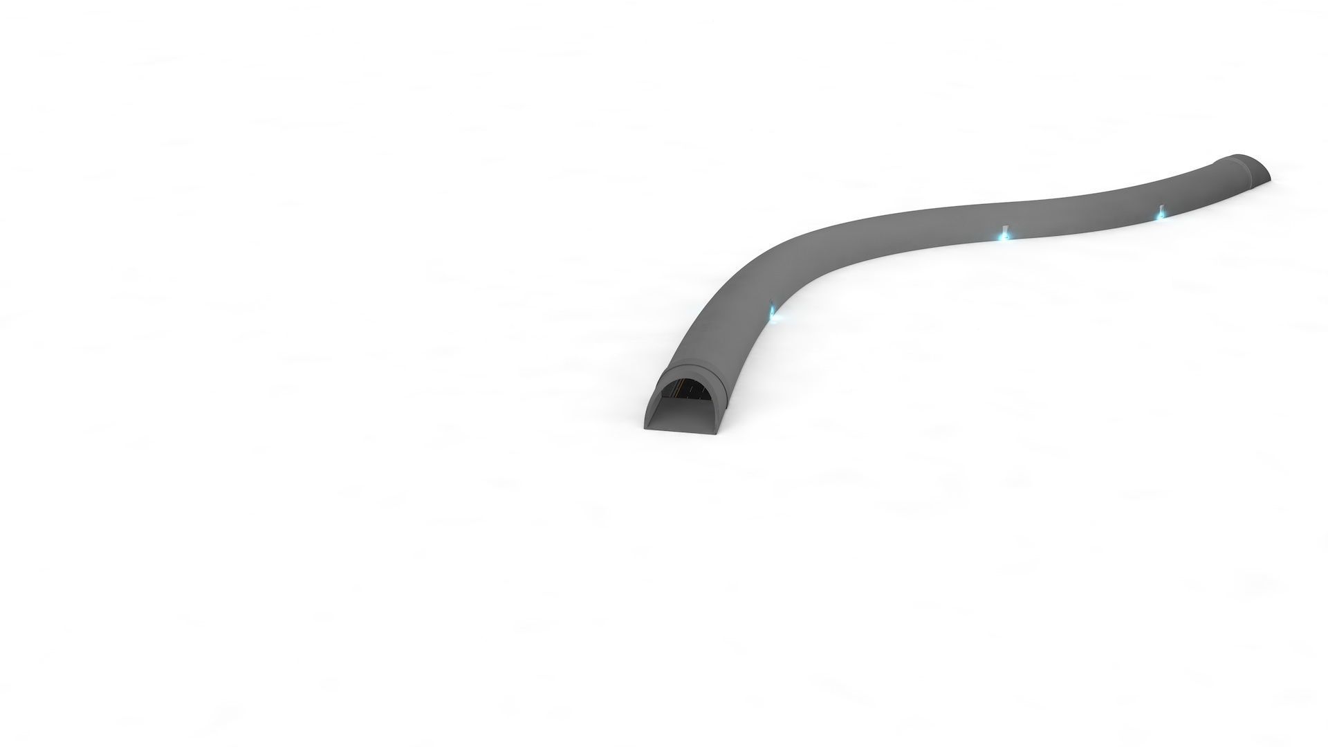 Highway Tunnel Adjustable and Rigged 3D model_24