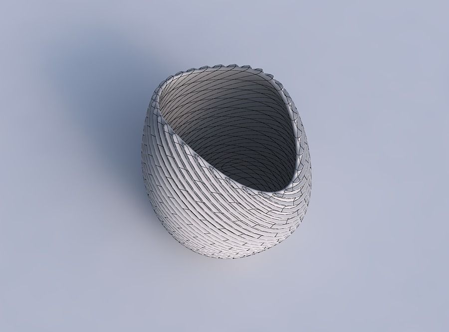 Bowl compressed 3 with bent extruded lines 2 3D print model_6