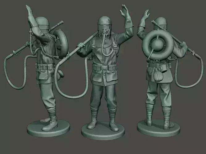 German soldier ww1 saluting G5 3D print model