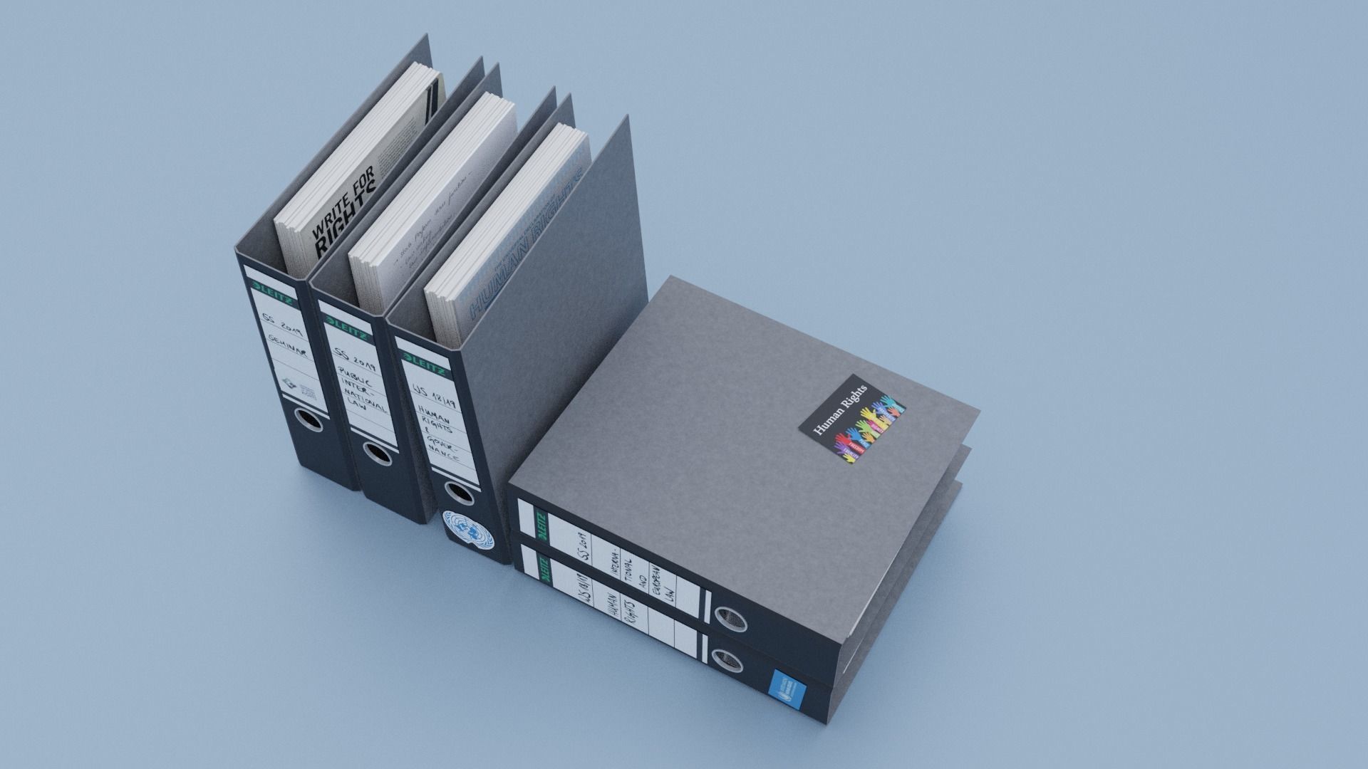 Ring Folder Leitz  Low-poly 3D model_2