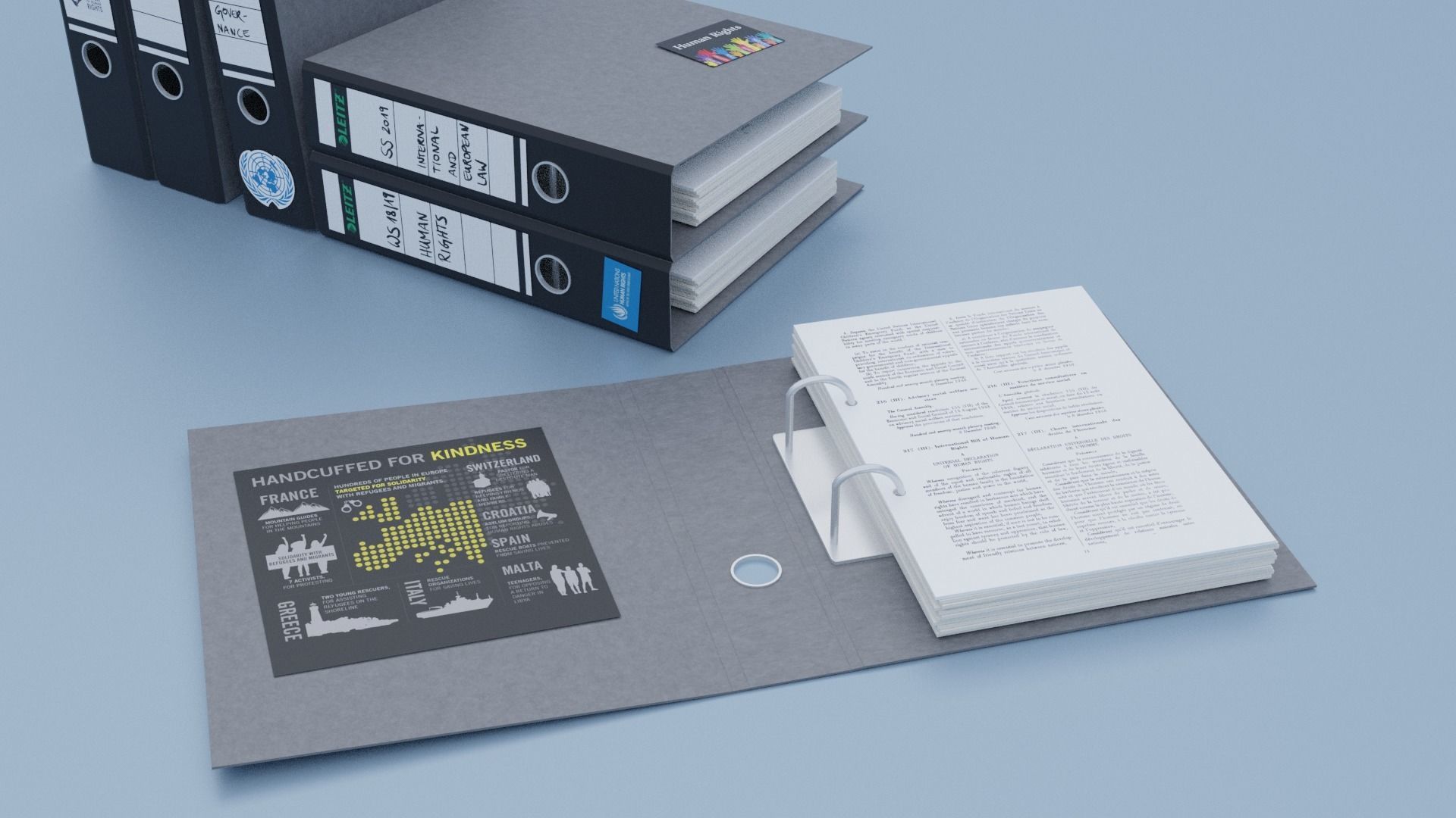 Ring Folder Leitz  Low-poly 3D model_5