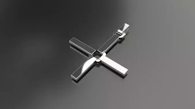 Pinwheel Letter I Necklace 3D print model