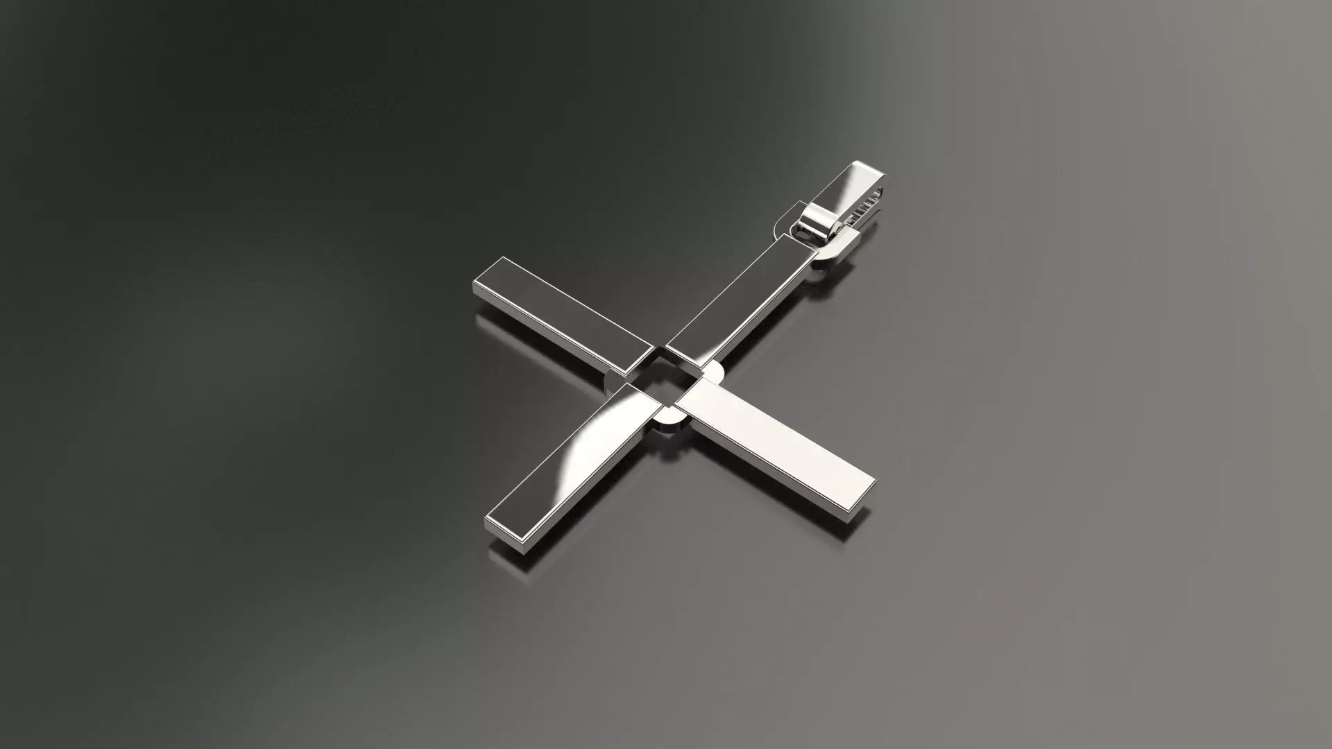 Pinwheel Letter I Necklace 3D print model_0