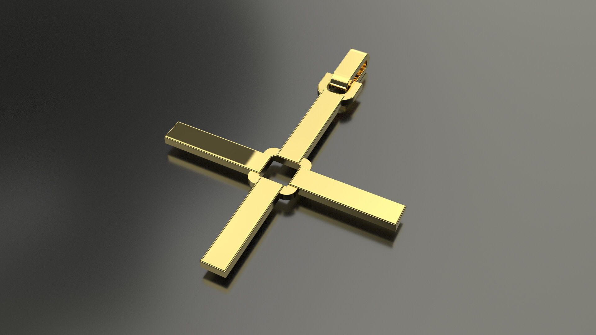 Pinwheel Letter I Necklace 3D print model_2