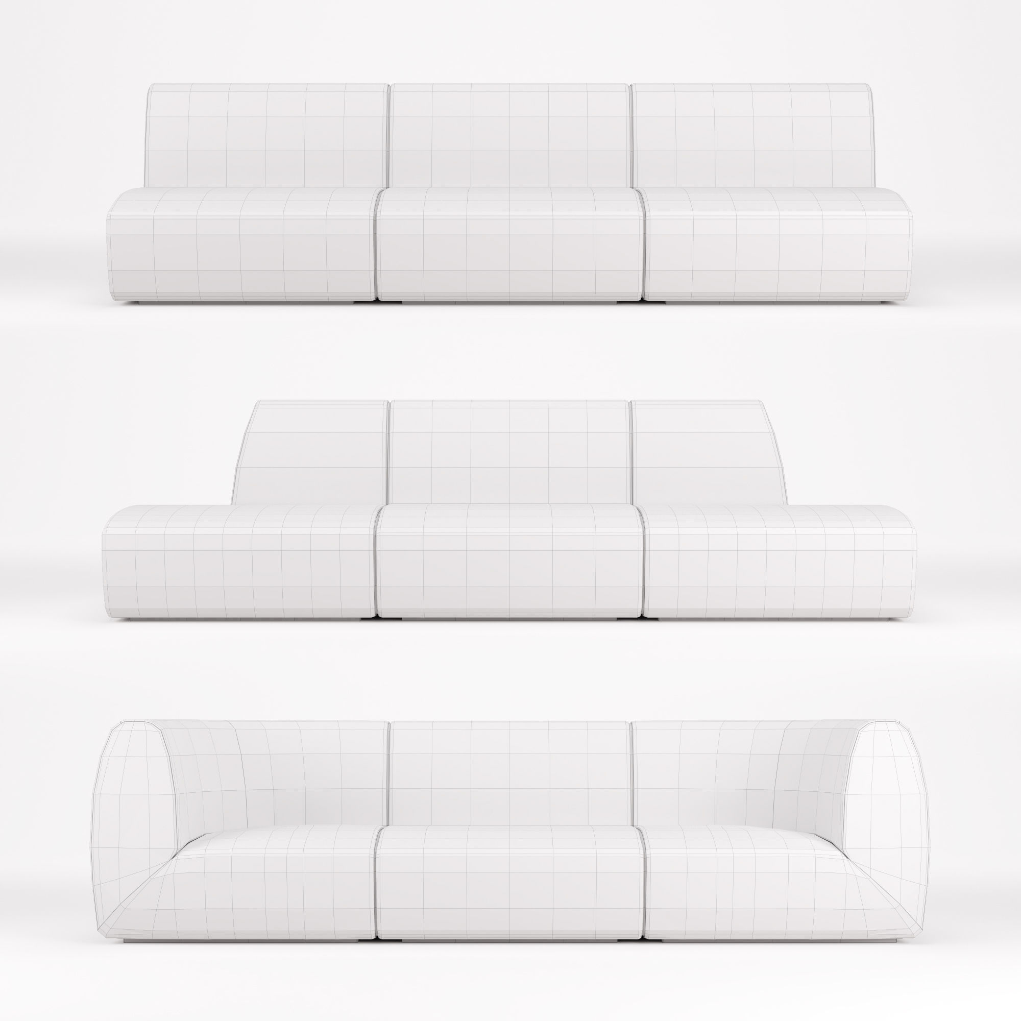 Stellar Works - Infinity Sofa Option 1 4 5 3D model_4